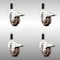 Service Caster 3 Inch 316SS High Temp Glass Filled Nylon 1-1/8 Inch Stem Caster Set Lock Brake SCC-SS316TTLEX20S314-GFNSHT-118-4 - alternate 4